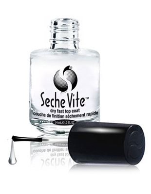 Seche Vite — otwarta buteleczka z pędzelkiem